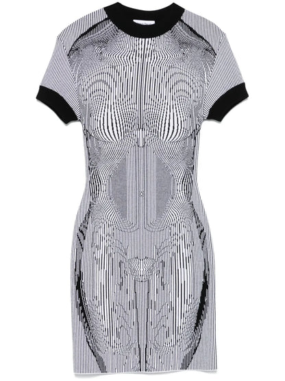 Anatomy-Intarsia Mini Dress
