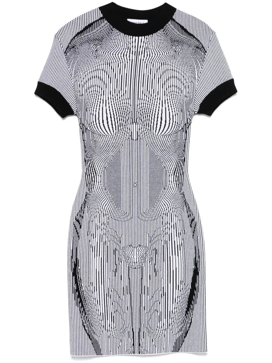 Anatomy-Intarsia Mini Dress