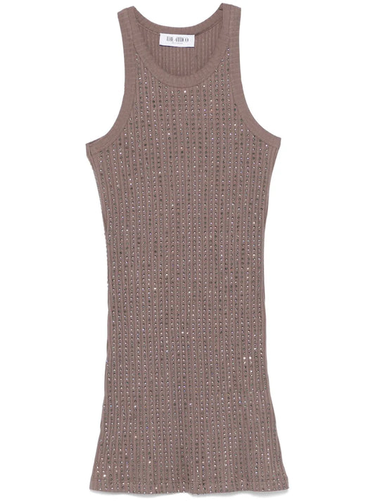 Crystal-Embellished Mini Dress