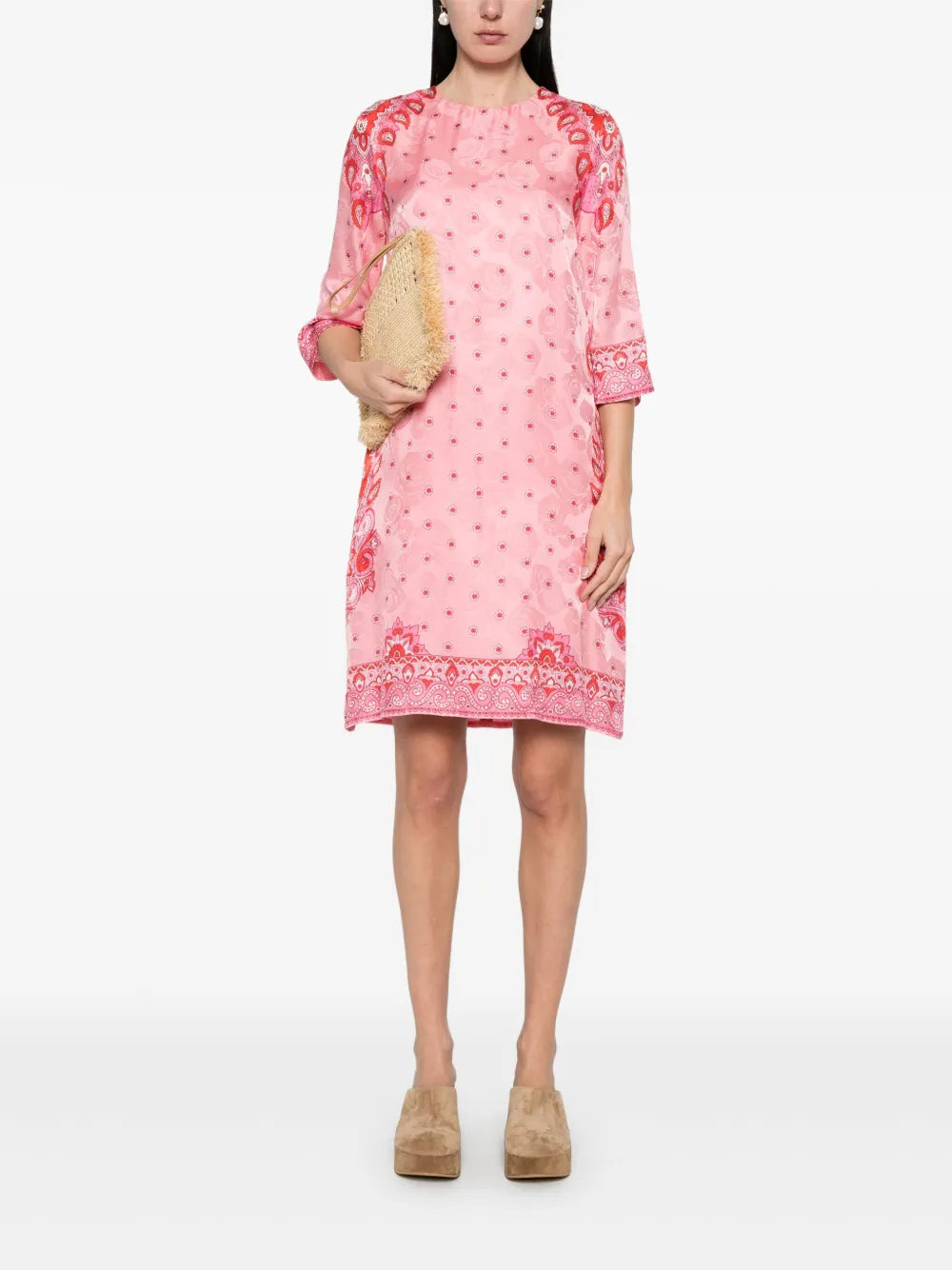 Paisley-Print Mini Dress
