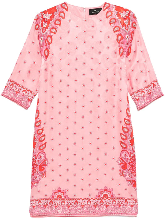 Paisley-Print Mini Dress