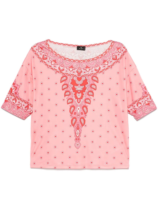 Paisley-Print Blouse