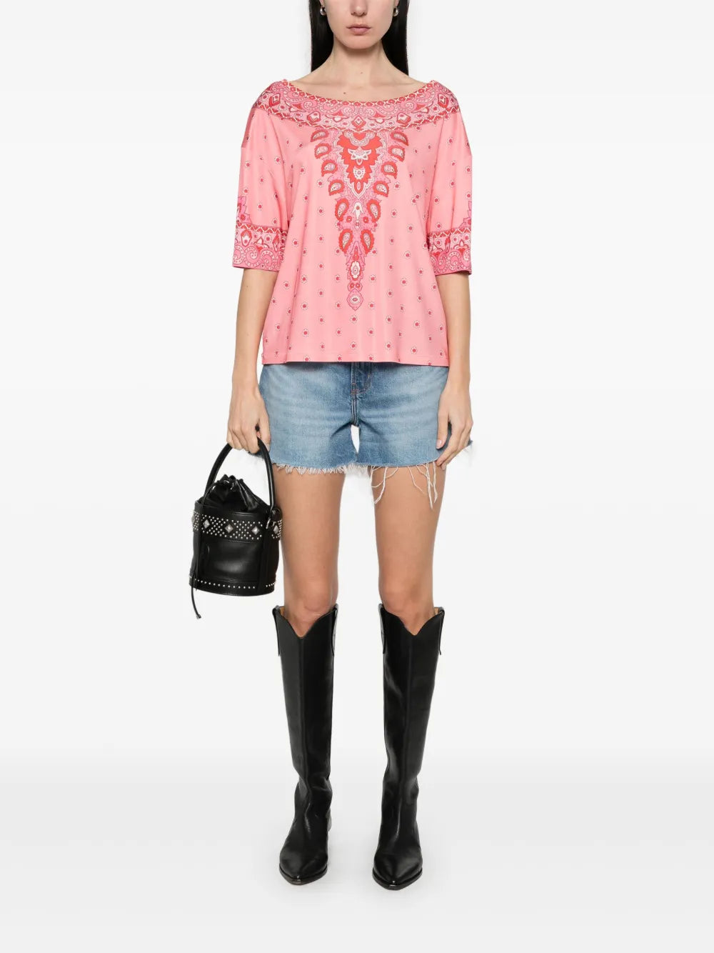 Paisley-Print Blouse
