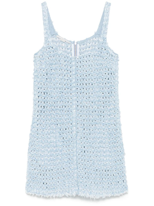 Bouclé Denim Mini Dress