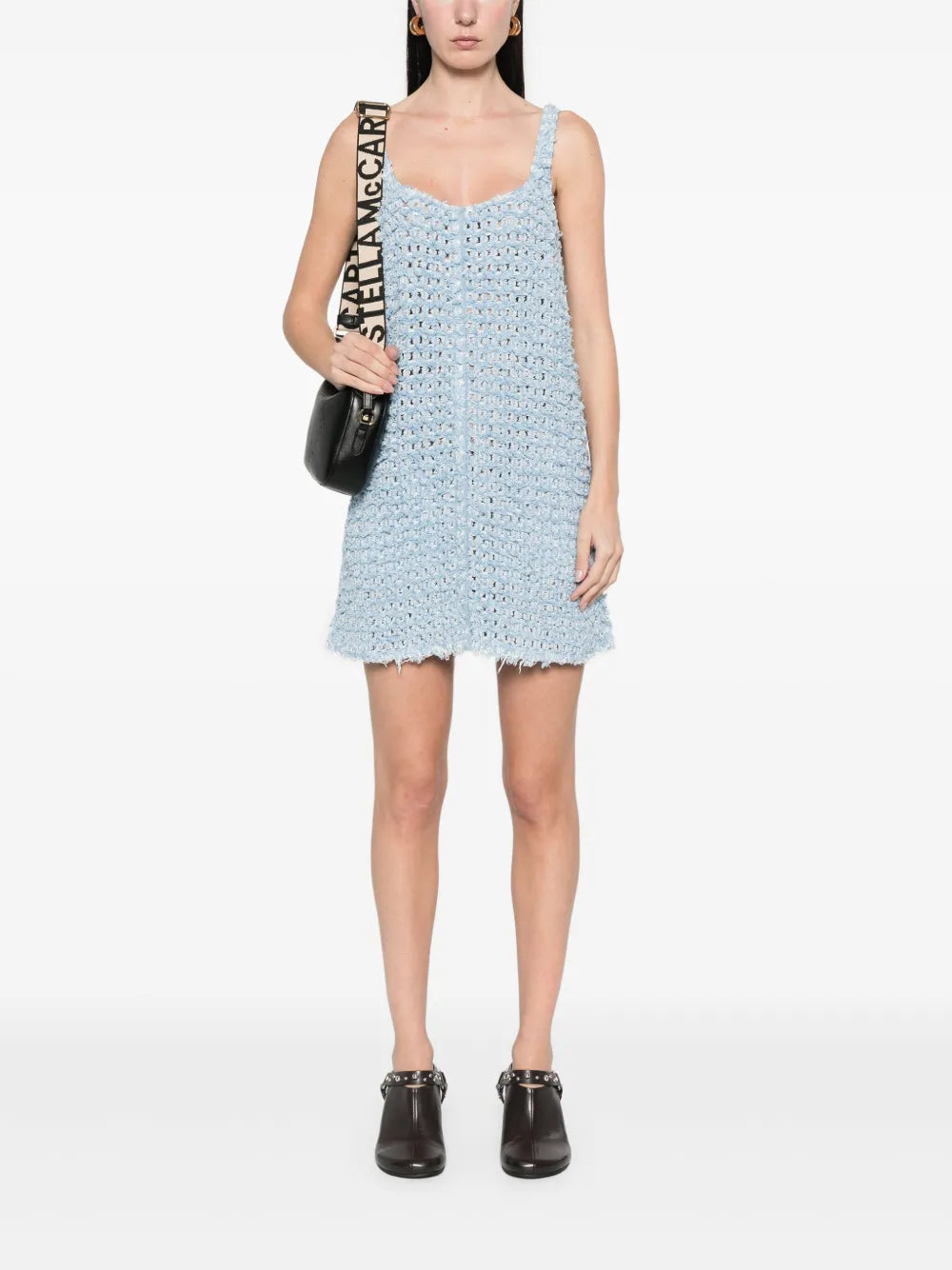 Bouclé Denim Mini Dress