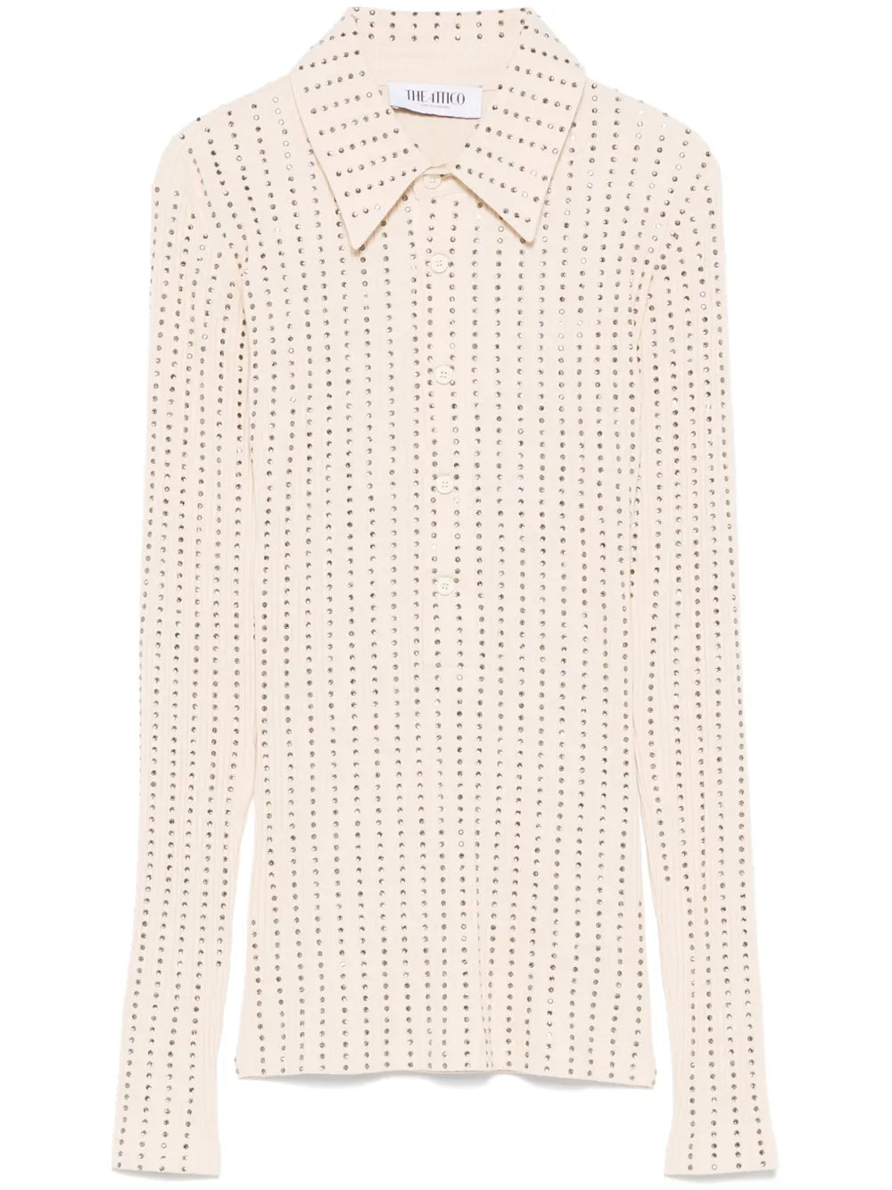 Rhinestone-Embellished Polo Shirt