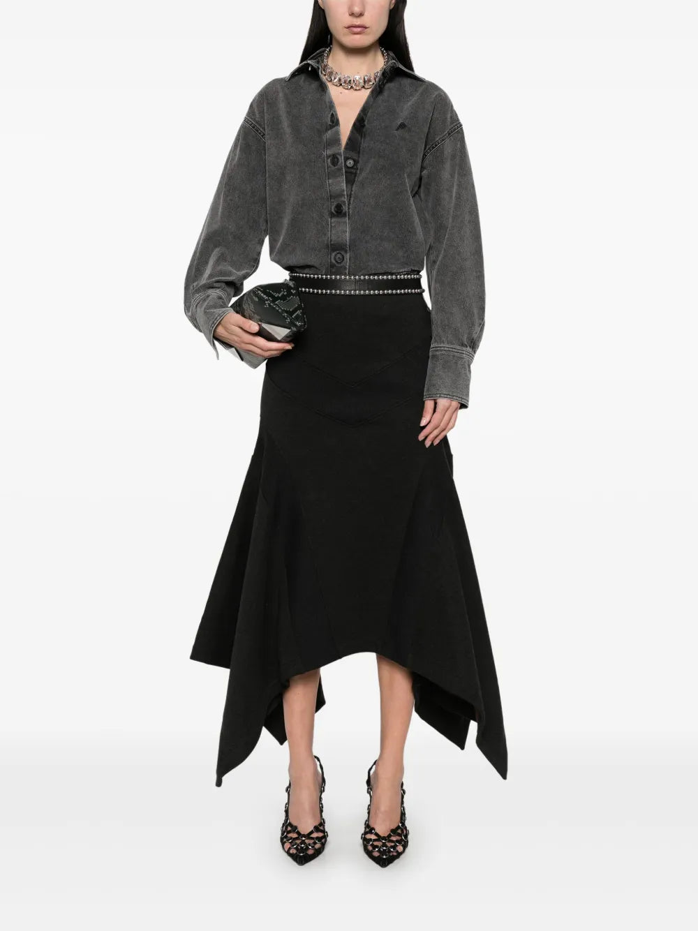 Panelled Midi Skirt