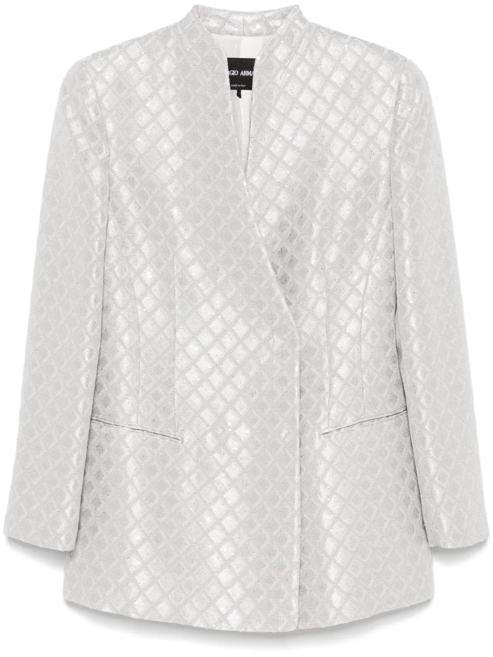 Sequin-Embellished Double-Breasted Blazer