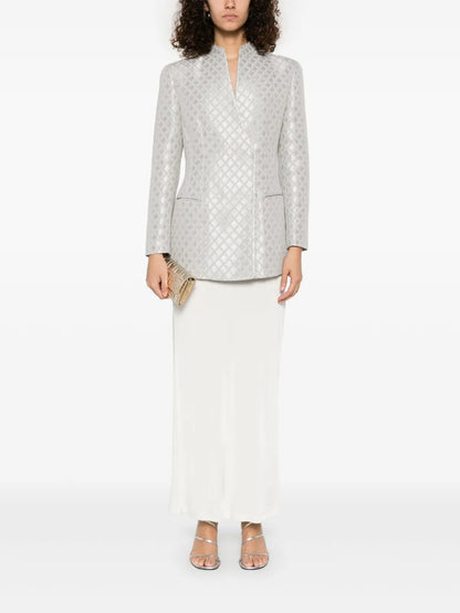 Sequin-Embellished Double-Breasted Blazer