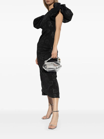 Jacquard-Pattern Midi Dress
