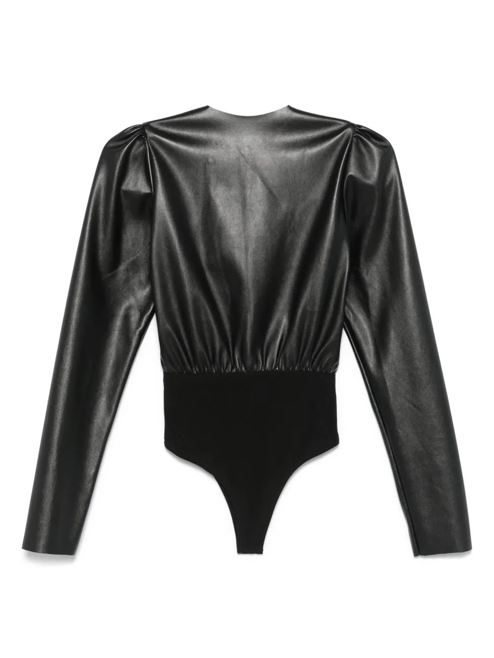 Faux-Leather Bodysuit