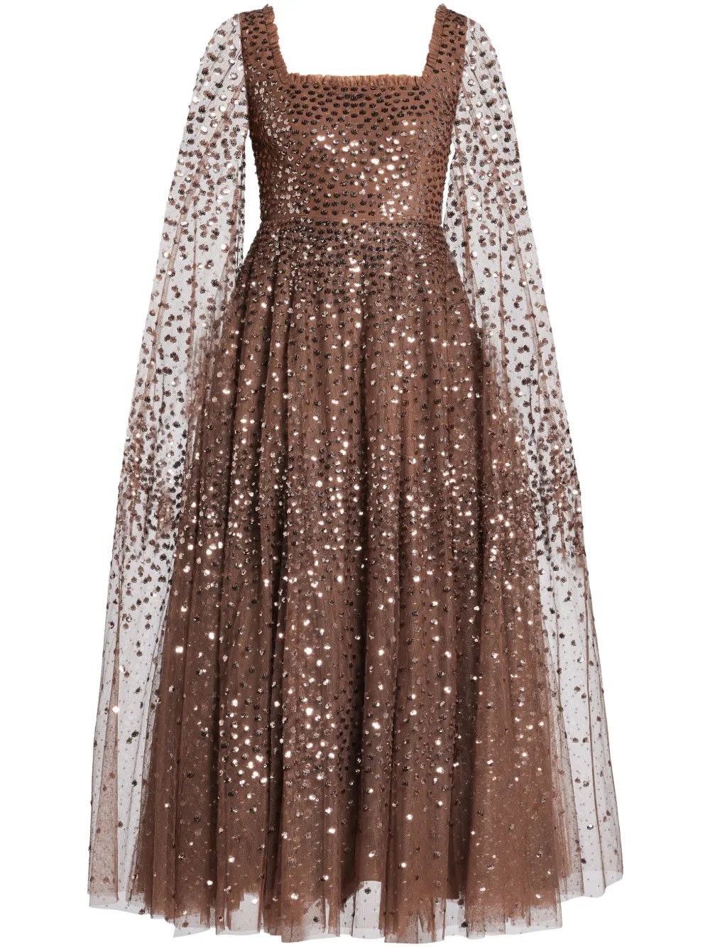 Sequin-Embellished Midi Dress
