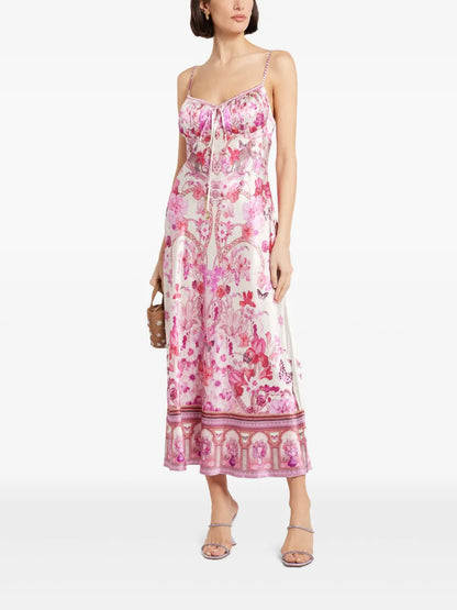 The Botanical Novella Gathered Bodice Bias Dress