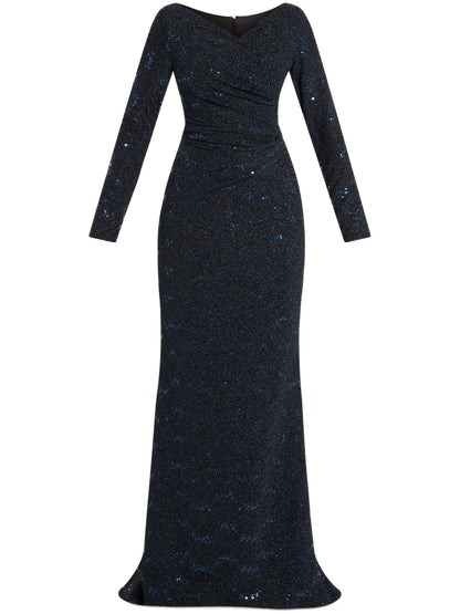 Sequin-Embellished Maxi Dress