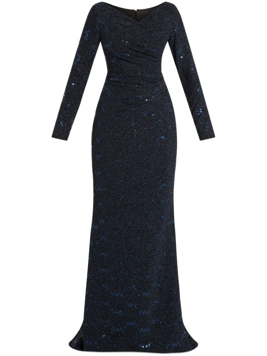 Sequin-Embellished Maxi Dress