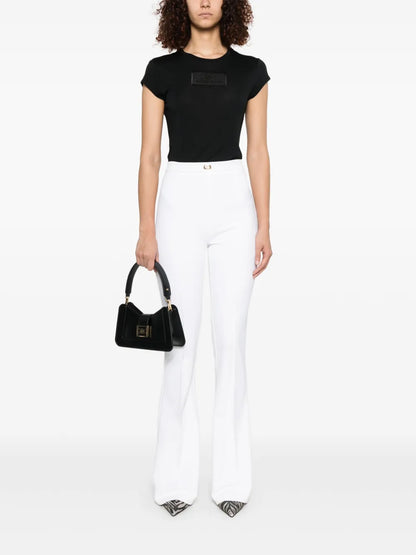 Crepe Flared Trousers