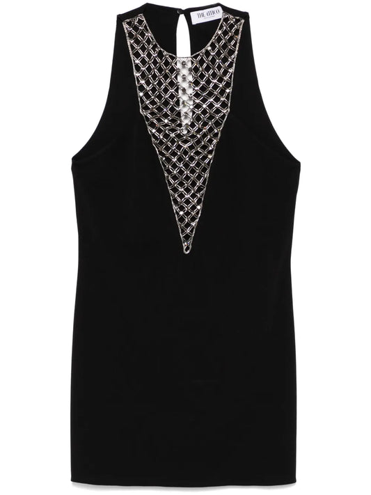 Bead-Embellished Mini Dress