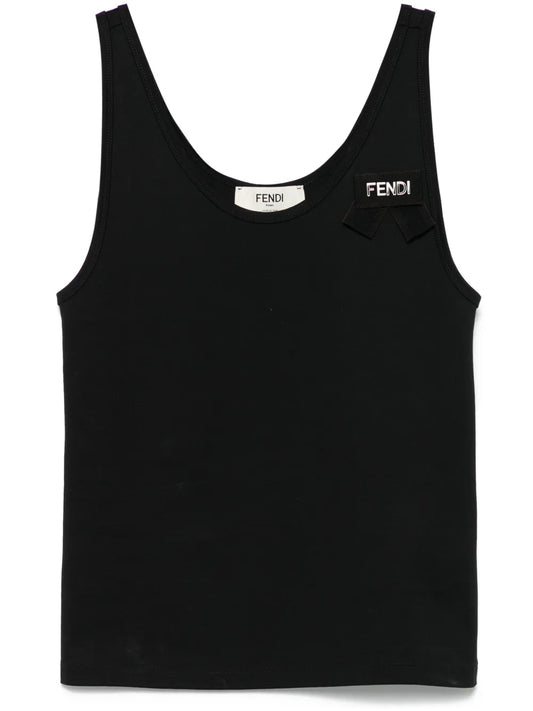 Logo-Ribbon Tank Top
