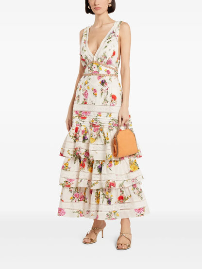 The Egyptian Rose Tiered Ruffle Hem Dress