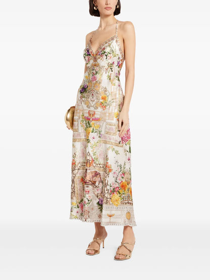 The Egyptian Rose Chain Detail Slip Dress