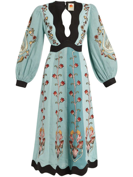 Flowing Beauty Midi Dress