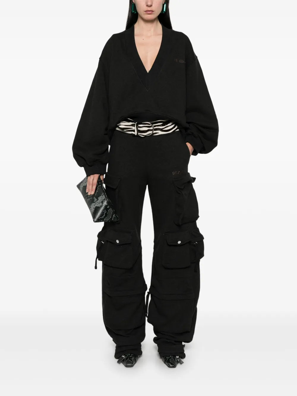 Long Faded Track Pants