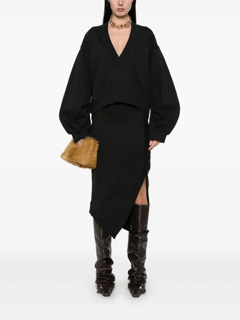 Asymmetric Midi Skirt