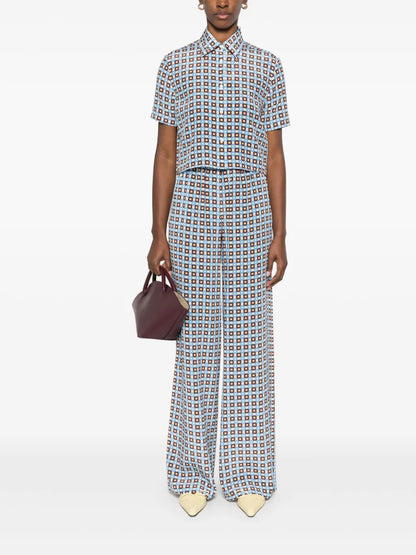 Geometric-Print Trousers