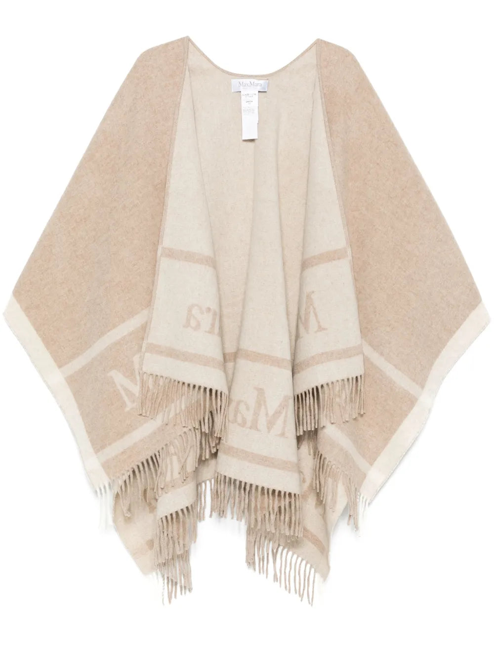 Jacquard Logo-Decorated Poncho
