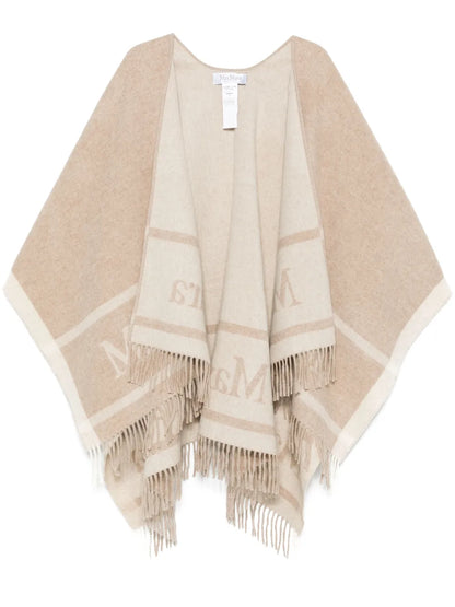 Jacquard Logo-Decorated Poncho