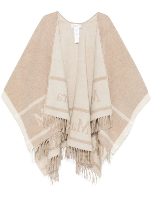 Jacquard Logo-Decorated Poncho