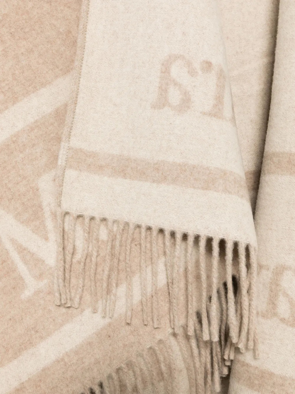 Jacquard Logo-Decorated Poncho