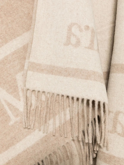 Jacquard Logo-Decorated Poncho