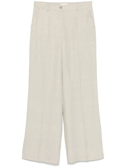 Slub-Texture Trousers