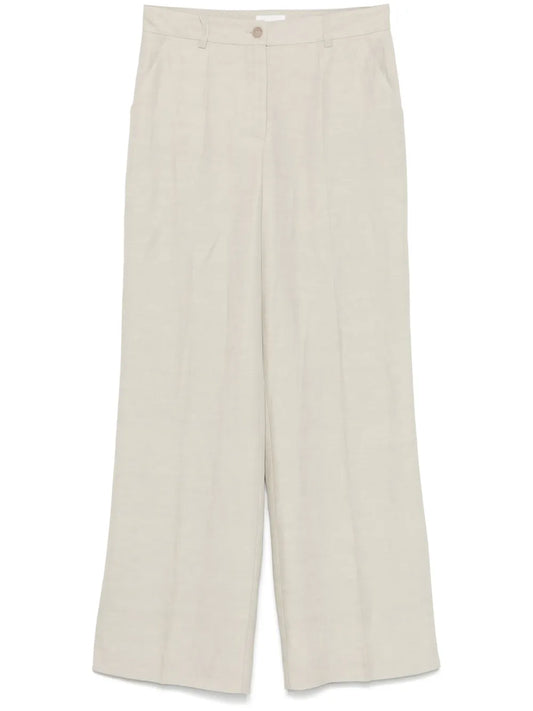 Slub-Texture Trousers