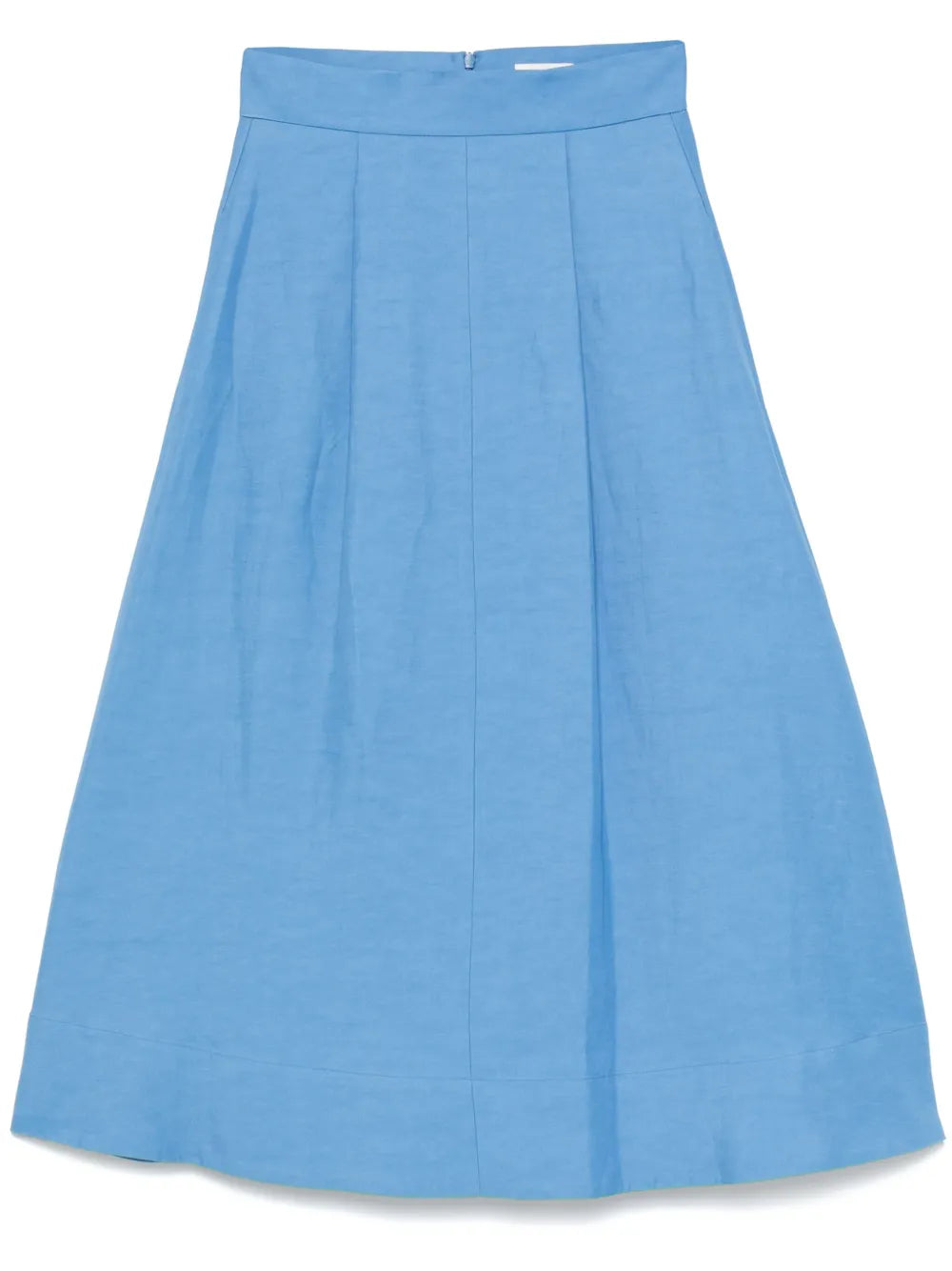 Slub-Texture Midi Skirt