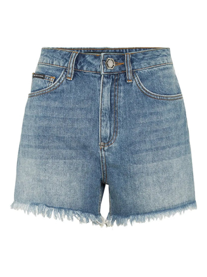Logo-Embroidered Denim Shorts