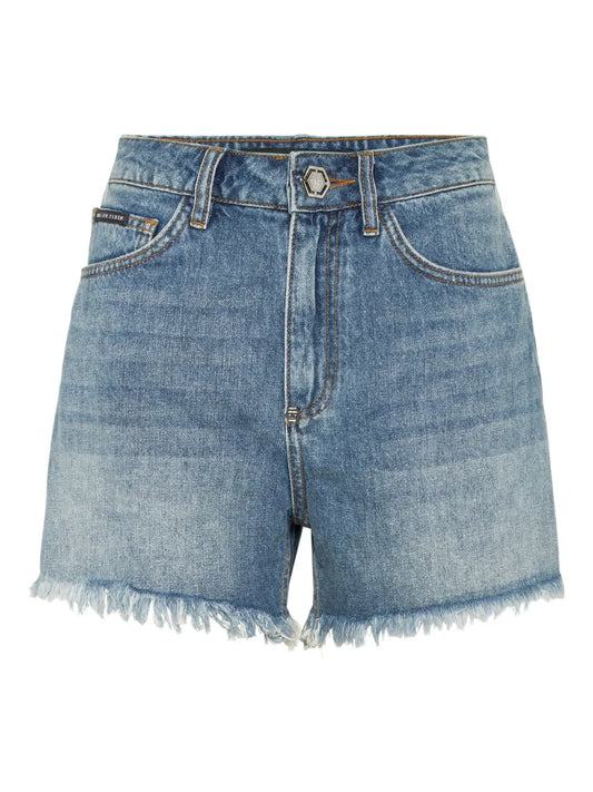 Logo-Embroidered Denim Shorts