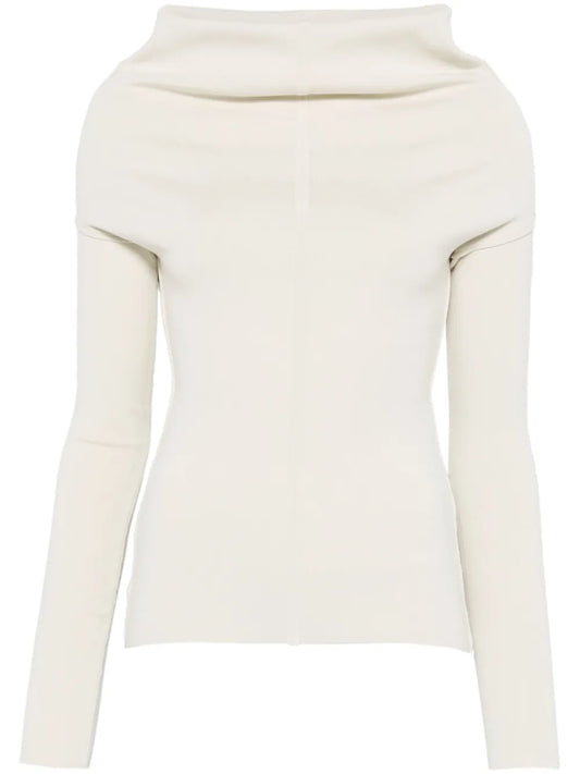 Draped Long-Sleeves Top