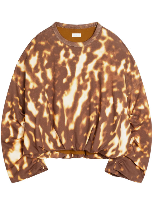 Cotton Draped Sweatshirt