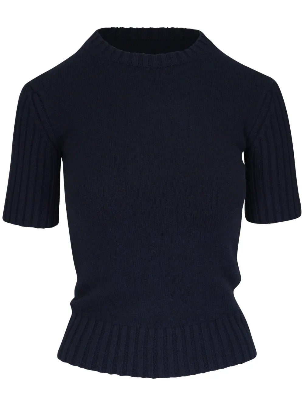 Ribbed Knit T-Shirt