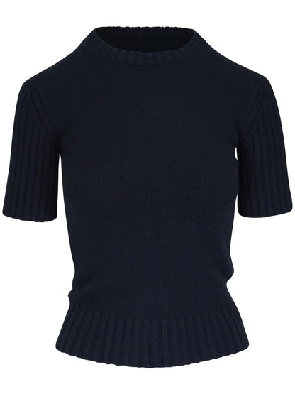 Ribbed Knit T-Shirt