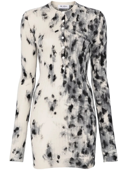 Abstract-Print Mini Dress