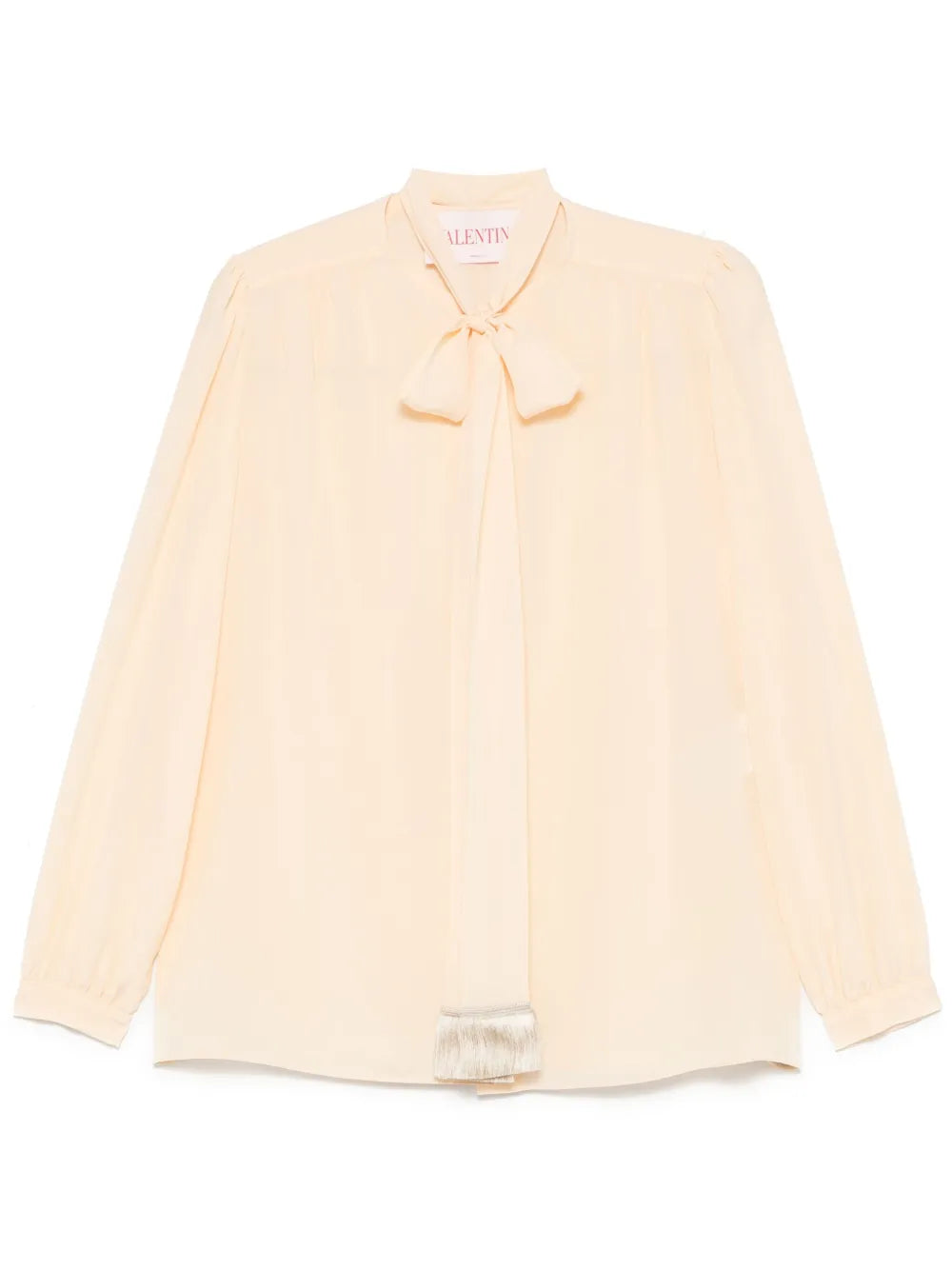 Attached-Scarf Shirt