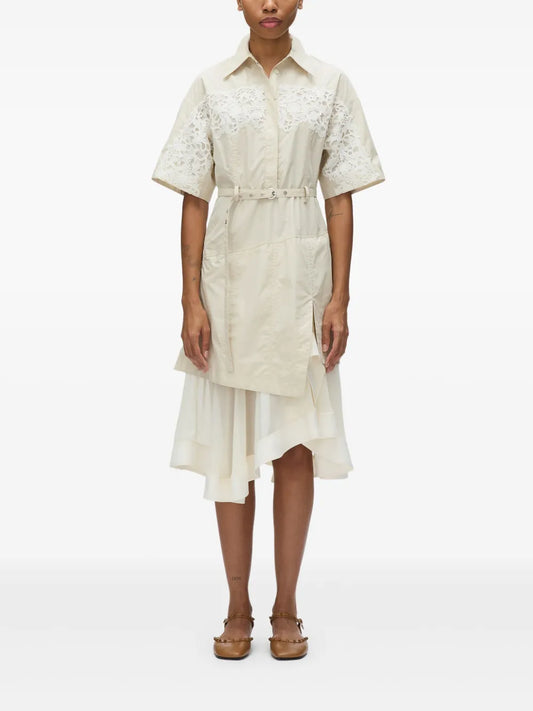Asymmetric Poplin Dress