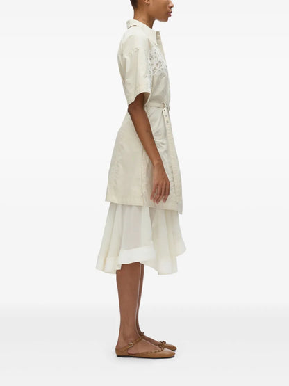 Asymmetric Poplin Dress