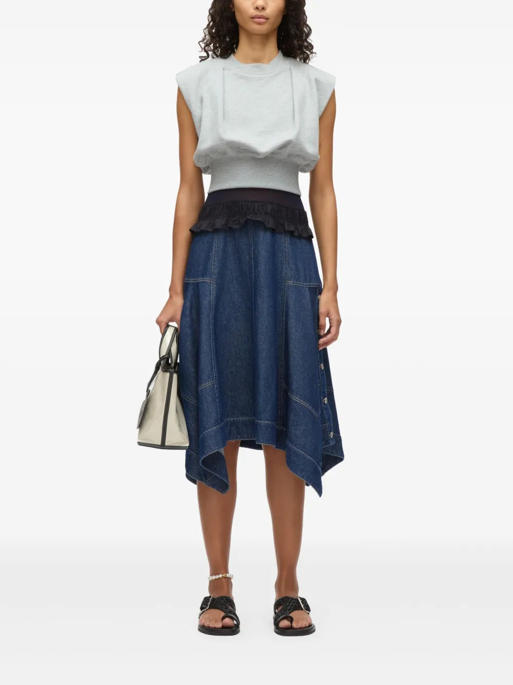 Asymmetric Denim Dress