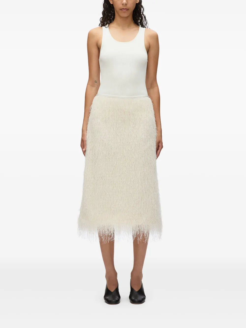 Fringed Midi Skirt