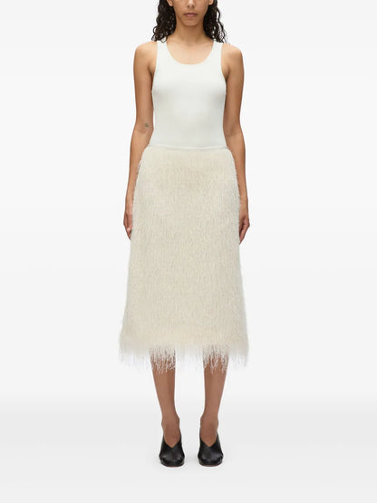 Fringed Midi Skirt