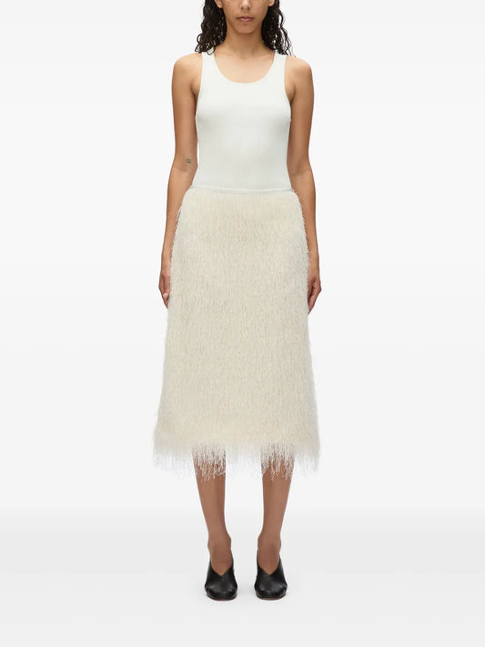 Fringed Midi Skirt